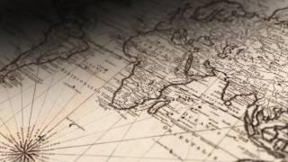 Vintage World Map 3D Rotation  - Stock Footage