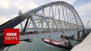 Controversial Russia-Crimea bridge opens - BBC News