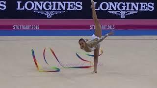 Fatma SALMAN (EGY) ribbon - 2015 Stuttgart worlds Qualifs