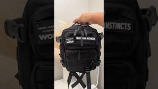 unboxing my gym bag // wolfpak 9L mini backpack + tactical gym bag #shorts
