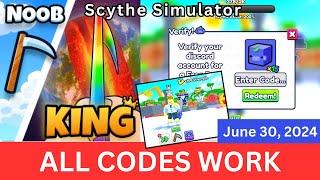 *All CODES WORK* Scythe Simulator ROBLOX, June 30, 2024