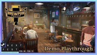 Brewpub Simulator | Next Fest 2023 | Demo Playthrough