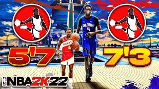 5'7" and 7 FOOT PURE SLASHER BUILDS GET THE RAREST CONTACT DUNKS in NBA 2K22