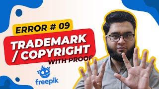 Trademark or copyright rejection issue on freepik contributor account in urdu