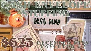 $623 Cash Envelope Stuffing | December Etsy Paycheck #2! | 25 Year Old Budgets