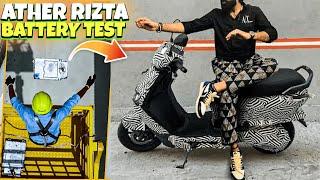 Ather Energy Rizta Electric Scooter Battery Drop Test "40Feet" Same battery use ! Electric Scooter