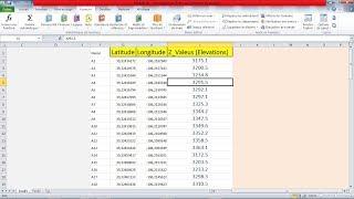 Find elevations to geographic coordonate for a set of points