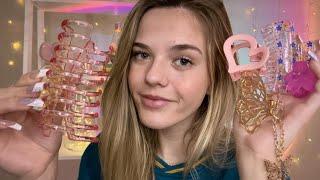 ASMR My Hair Clip Collection + Clipping Up Your Hair 