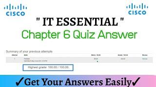 Cisco IT Essential Chapter 6 Quiz Answer | IT Essential chapter 6 answerkey  | Abhi_shek