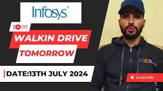 Infosys Mega Walkin Drive Tomorrow | Freshers Are Eligible | 5 Days Working