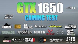 GTX 1650 : Test in 22 Games - GTX 1650 Gaming