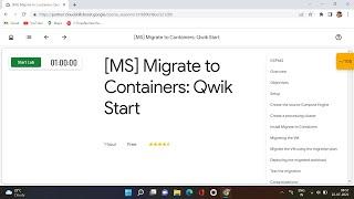 Migrate to Containers Qwik Start | Qwiklabs | Migrating applications to containers in Google Cloud