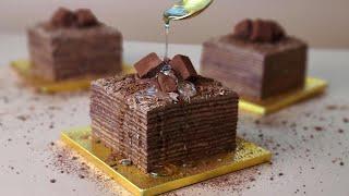 Cup measure / Chocolate Russian Honey Cake full of sweetness / Medovik Recipe