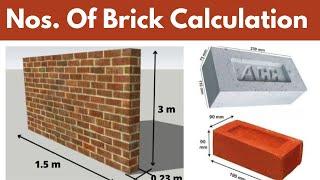 No of Bricks for 1 m3 | Cement Mortar Calculation | Numbers of Brick | Nos of bricks in Wall