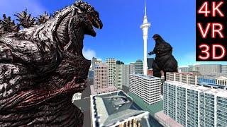 【MMD VR180】Godzilla1991 ＆ Shin Godzilla Rotation Angle Part2 (ゴジラ1991 ＆ シンゴジラ 回転角度 Part2)