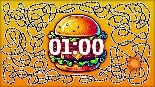 1 Minute Cartoon Style Burger  Timer Bomb 