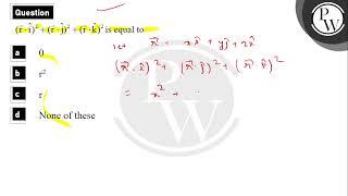 r→·i^2+r→·j^2+r→·k^2 is equal to....