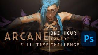 JinX Arcane Fanart - one hour challenge - Full time