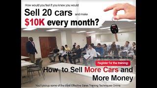 How to Sell 20 Cars and Make $10,000 a Month