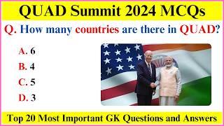 QUAD Summit 2024 Current Affairs | QUAD Summit 2024 | Summit 2024 Current Affairs