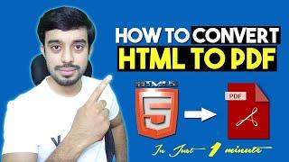 How to Convert HTML to PDF | HTML to PDF converter | Convert html to pdf Online