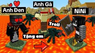 Anh Gà Bất Ổn Troll Cặp Đôi Anh Đen Xì Xì Và Ni Ni Trong Minecraft - Siêu Hài Hước 