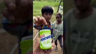 Yummy Bites MENTOS GREEN TEA Candy eating by #villagee |#viralvideo #satisfying #fyp #gummy #candy