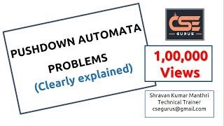 Pushdown Automata  problems with clear explanation