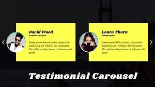 How to Create Testimonial Slider with owl carousel | Owl Carousel 2 | jQuery plugin Tutorial