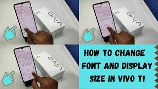 How to Change Font Size and display size in VIVO T1| How to adjust the size of the font vivo t1 5g