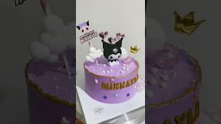 Kuromi Cake #kuromi #kuromicake #kuekuromi #dekorasicake #kueulangtahun #cake #cakedecorating