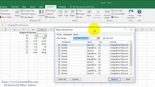 Quickly Replace Or Change Names In Formulas With Cell Reference In Excel