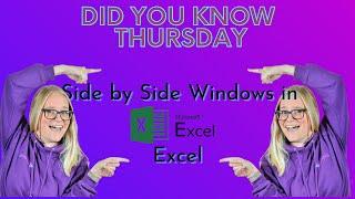 Did You Know -  Side by Side windows in Excel | How to Videos for a small business | Stebbington Ltd