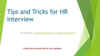 what is the best way to prepare for an hr interviews