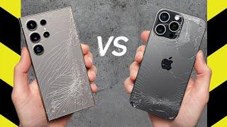 Galaxy S24 Ultra vs. iPhone 15 Pro Max Drop Test!