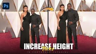 how to increase height of someone in adobe photoshop