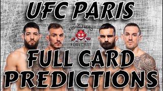 UFC PARIS FULL CARD PREDICTIONS | MOICANO VS SAINT-DENIS