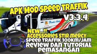 Mod Apk Bussid Terbaru V3.3.4 Blue  Speed Traffik 100km/jam Stir Mercy + Cara pemasangan