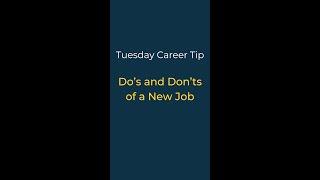 Quick Career Tips — Do's and Don'ts of a New Job | #Shorts