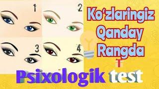 Koʻzlaringiz qanday rangda. Psixologik testlar. Psixologiya. Apelsin. Bilib oling. 2021. 2020