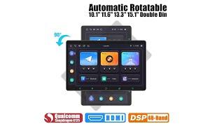 JOYING  Double Din Automatic Rotatable Android 12 Head Unit