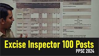 100 Post of Excise Inspector  Announced through PPSC , Last date  26-06-2024, PPSC add 8