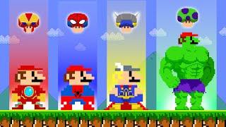 Super Mario The AVENGERS Power Ups Version: Who is Winner? | ADN MARIO GAME