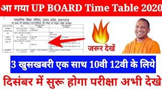 Up board Exam Time Table 2020,/up board exam time table 2020,/Up Board 10th 12th Time table 2020