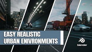 Easy Realistic Urban Environments In Blender | Breakdown