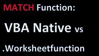 VBA Match versus .Worksheetfunction Match - Excel VBA Is Fun!