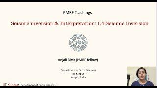 PMRF teachings L4 seismic inversion