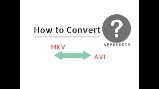 AppGeeker Converter - Three Steps for MKV to AVI Conversion