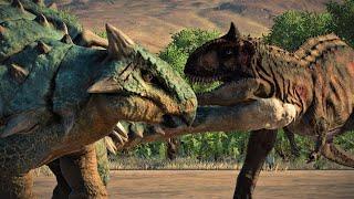 BUMPY (Ankylosaurus) VS TORO (Carnotaurus): Camp Cretaceous!! - Jurassic World Evolution 2