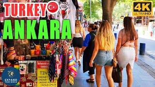 Turkey Ankara Walking Tour 4K | Turkey Capital Ankara City Center Kizilay